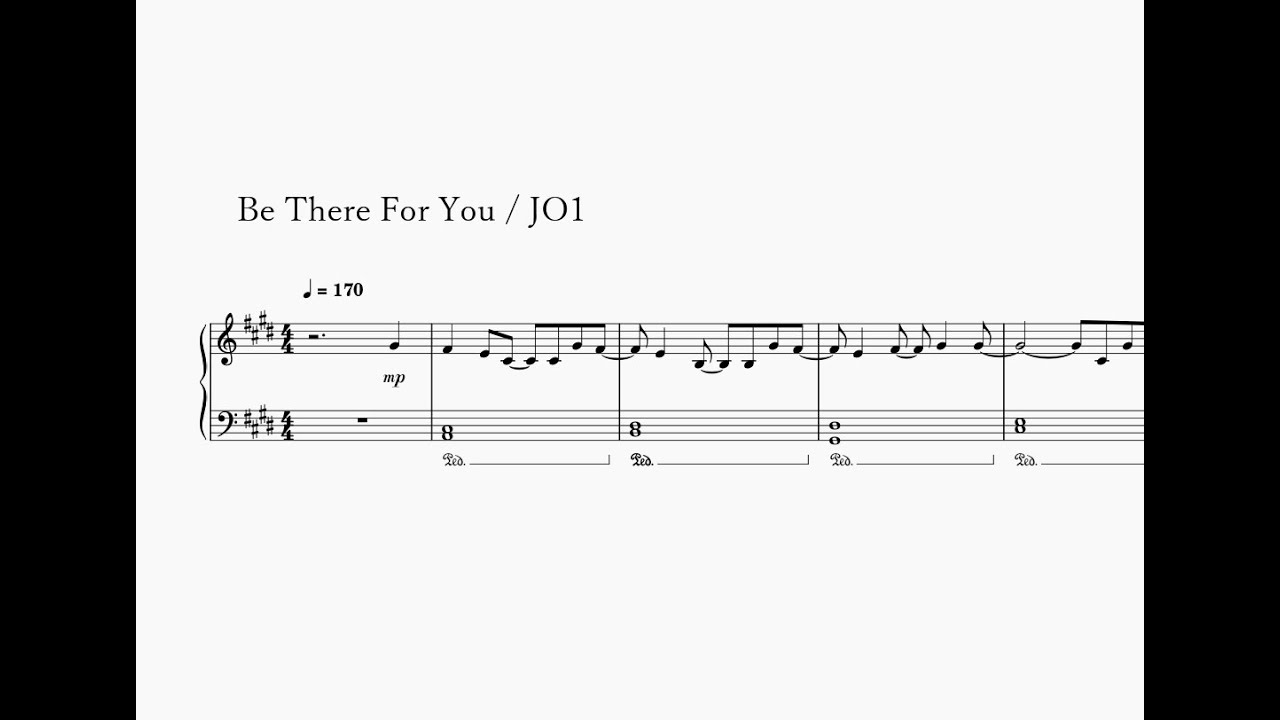 【ピアノソロ】Be There For You/JO1