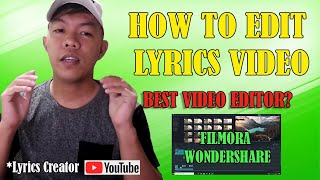 HOW TO START/EDIT LYRICS VIDEO || BEST VIDEO EDITOR || FILMORA || vlog#11