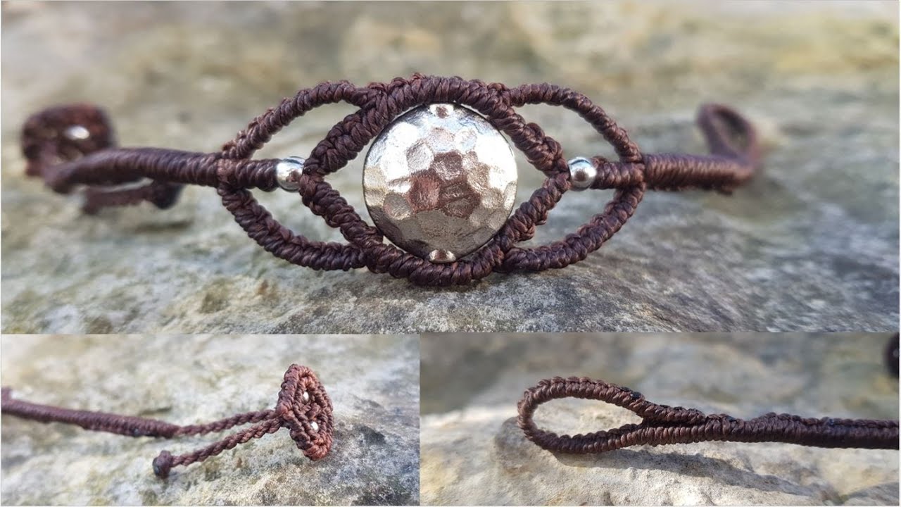 DIY Makramee einfaches schönes Armband mit einer besonderen Perle. Level 2; 03/2022