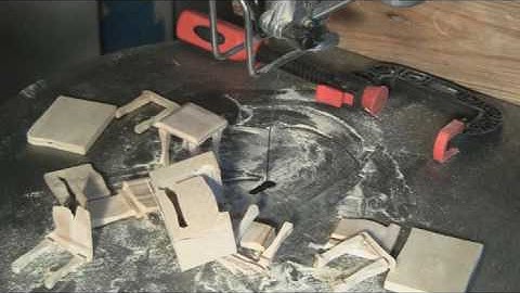 Part 3 of 6 - Bible Table and Chairs - Scroll Saw woodworking Demo