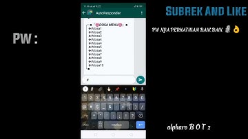 SC BOT AUTORESPONDER KEREN!!! BANYAK FITURNYA 🔥🔥