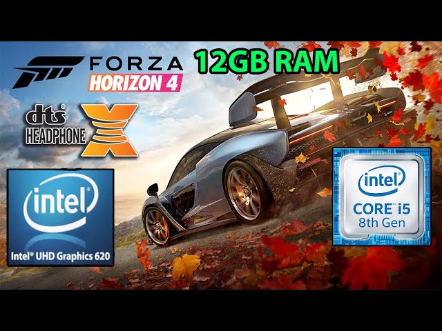Forza Horizon 4 on Intel UHD 620 - 12GB RAM - i5 8250u 