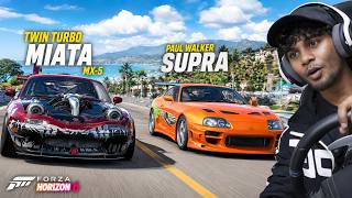 Twin Turbo Mazda MX-5 vs Paul Walker Supra 🔥 Ultimate Race | Forza Horizon 6 screenshot 1