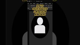 How to create Realistic contact Icon in Ms Word using shapes #howto #computereducation