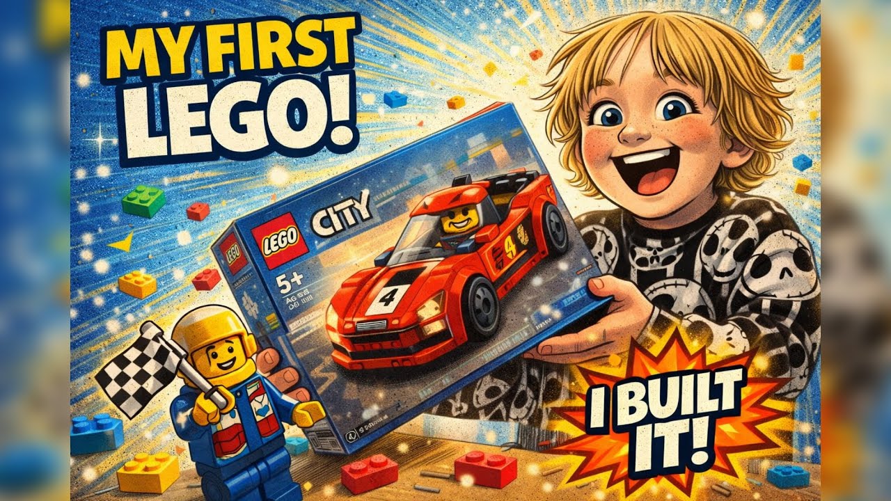 Моя ПЕРВАЯ постройка из LEGO! 🧱🚗 | Гоночная машина из LEGO City