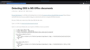oledump and YARA DDE Rules