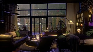 Cozy bedroom | Heavy Rain & Thunderstorm Sounds | Rain Sounds | The Rain of A City | 8 Hours screenshot 2