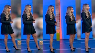 Melissa Reddy Legs in Short Black Dress & Heels - Sky Sports News 19/2/2024