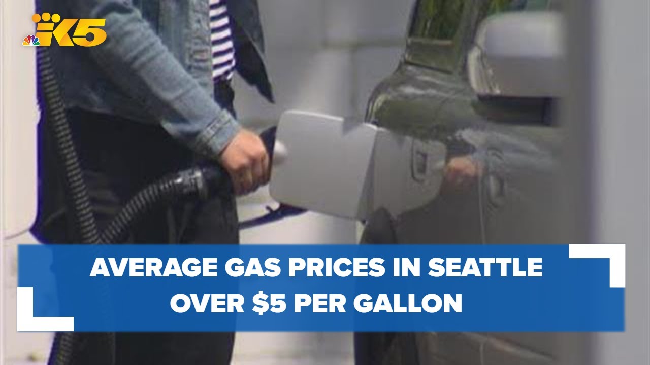 Record gas prices drive the average cost per gallon over 5 in Seattle
