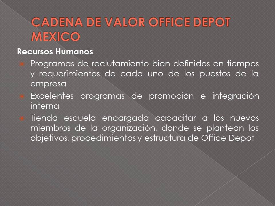 Cadena de Valor OFFICE DEPOT MEXICO - YouTube