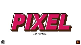 Create Pixelated Text Effect on Adobe Illustrator (easy design for beginners!)