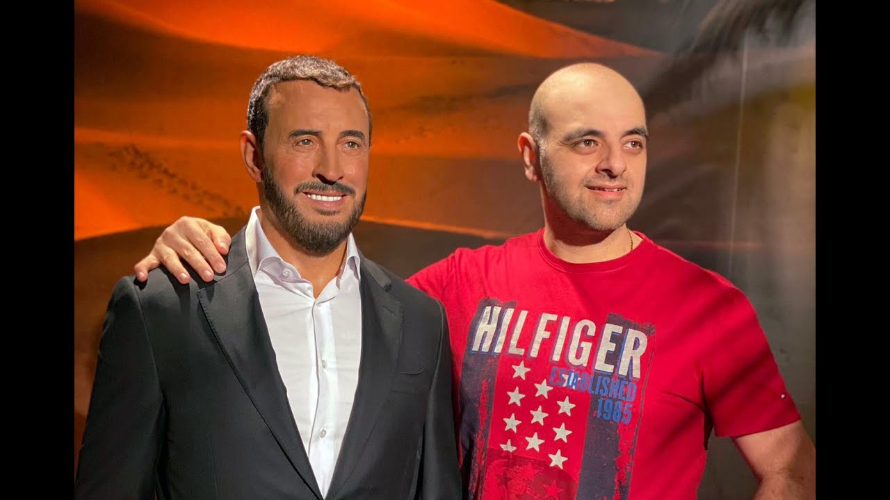 Kathem Alsaher Madame Tussauds Dubai - تمثال كاظم الساهر في متحف مدام توسو في دبي