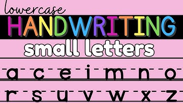 Small baseline Letters: Handwriting {Lowercase}