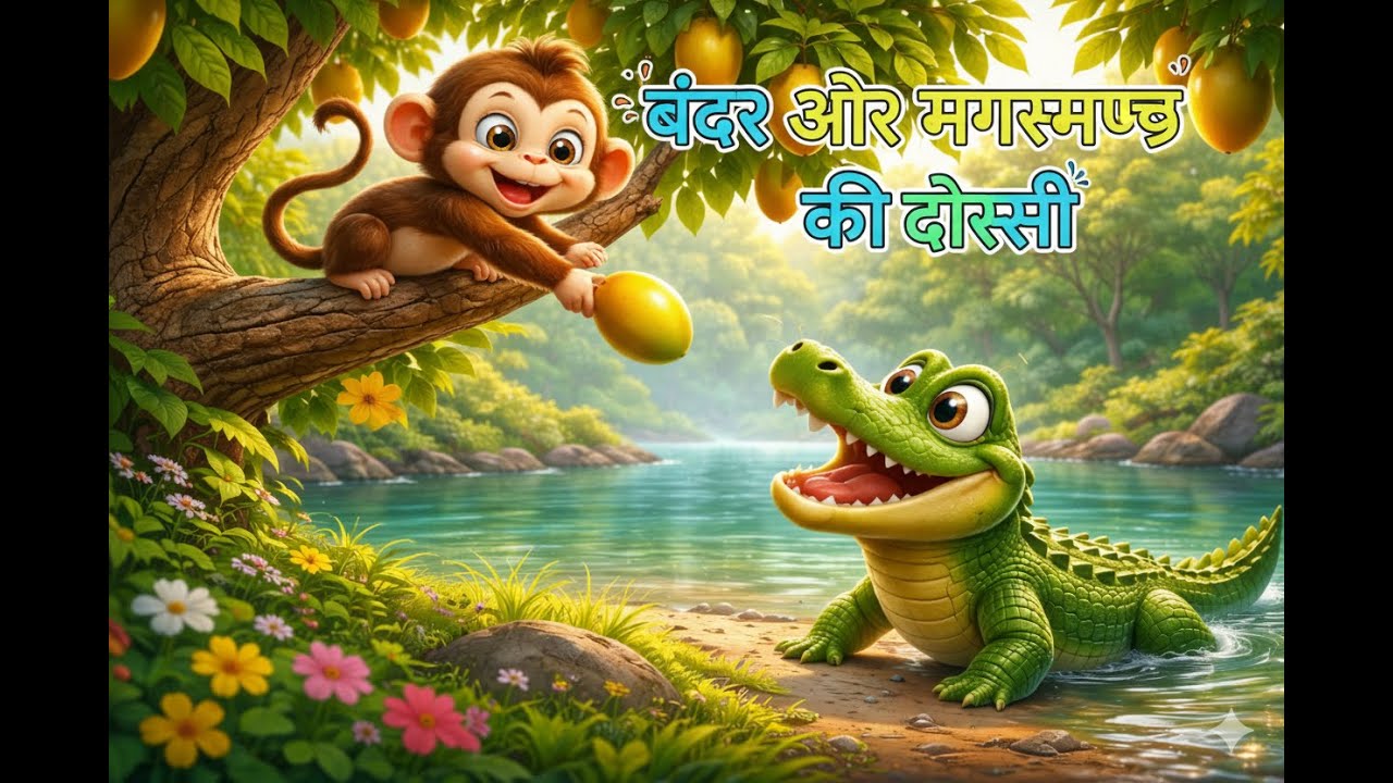 बंदर और मगरमच्छ की दोस्ती  | The Monkey and the Crocodile Story