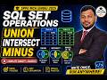 DBMS Unit 2 Lecture 8 | SQL Set Operations | UNION INTERSECT MINUS | SPPU MCA ENGG 2025