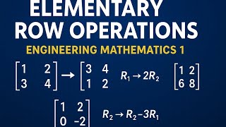 #1 Elementary Row Operations | Engineering Mathematics 1 | Step-by-Step Matrix Simplification