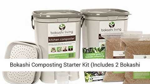 Bokashi Composting Starter Kit Includes 2 Bokashi Bins, 3.5lbs of Bokashi Bran and Full Instructions