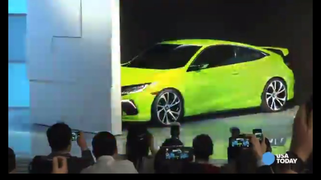 Honda unveils lime green Honda Civic at NY auto show YouTube