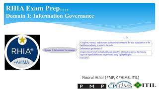 RHIA Exam Prep Domain 1 Information Governance screenshot 4