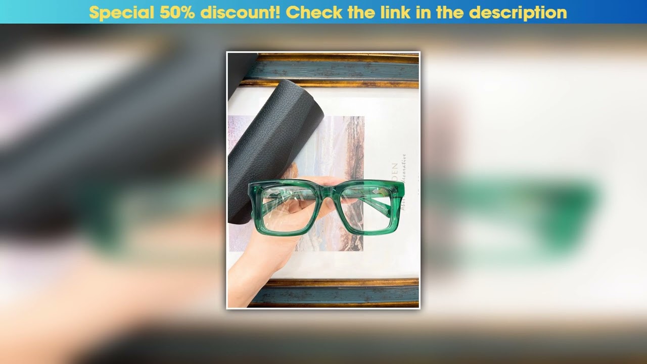 Today Only Belight Optical Japan Design Big Square Ultra Thick Handmade Italy Acetate Vintage Retro