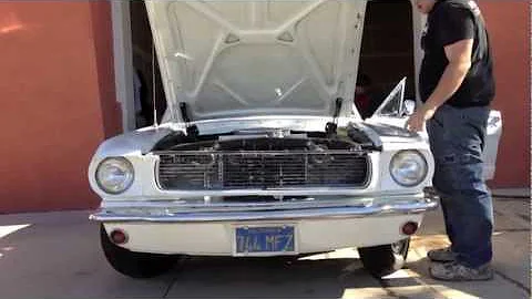 Bucket test rust in the cowl Zulma's 1966 Mustang Coupe - Day 49 - Part 2