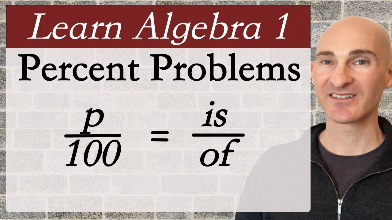 how to solve percent problems in algebra