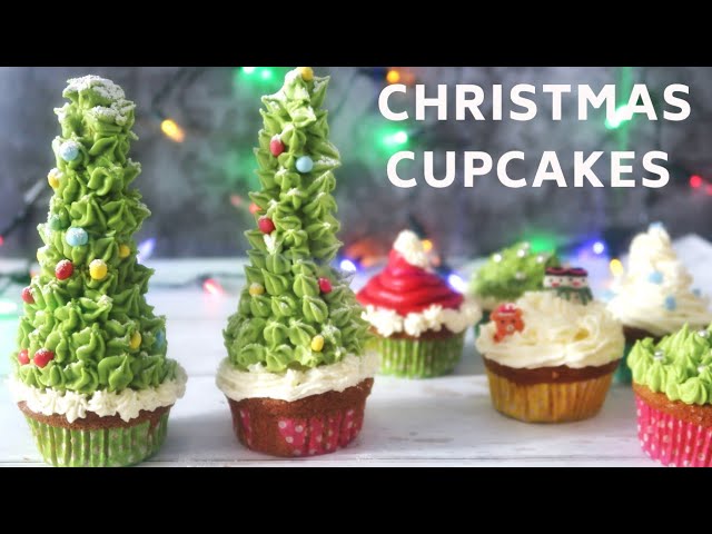 How to Make Christmas Cupcakes | Simple and Easy Christmas Cupcake Recipe | Poulami Chatterjee