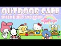 Outdoor cafe speed build and tour new wheel items  my hello kitty cafe  roblox