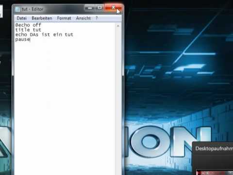 kleines bat Programm schreiben