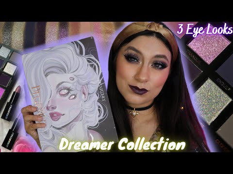 UNEARTHLY COSMETICS DREAMER COLLECTION | 3 EYES LOOKS + SWATCHES 💜