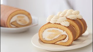 Vanilla Custard Cake Roll｜HidaMari Cooking