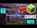 How To Change MOTD Minecraft Server! - Tutorial