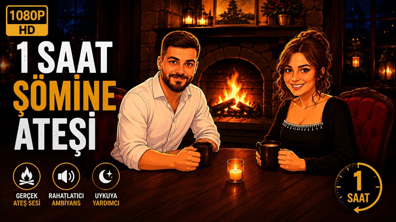 Şömine Ateşi ve Odun Çıtırtısı (1 Saat) | Derin Rahatlama ve Huzur
