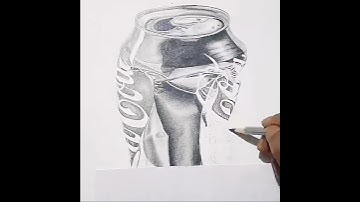Drawing a Crushed Coca-Cola Can #Shorts #YoutubeShorts #ShortsViral #viralshort