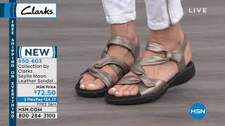 clarks saylie moon leather sport sandals