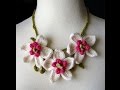Crochet Flower Necklace Ornament Jewellery Designs