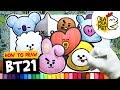 How to draw bt21 characters 13  best bt21 members easy drawing  bts and line friends  blabla art