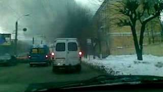 Горящий троллейбус в Кирове