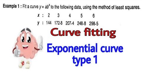 Curve fitting exponential curve type 1