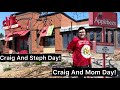 Craig and steph day craig and mom day chilis and applebees mail vlog  rocky and bullwinkle