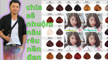 Nhuộm Nâu Rêu Trên Nền đen Nguyên thủy - chia sẽ #đàotạonghề #hairdressing #sàigòn #trungmaster