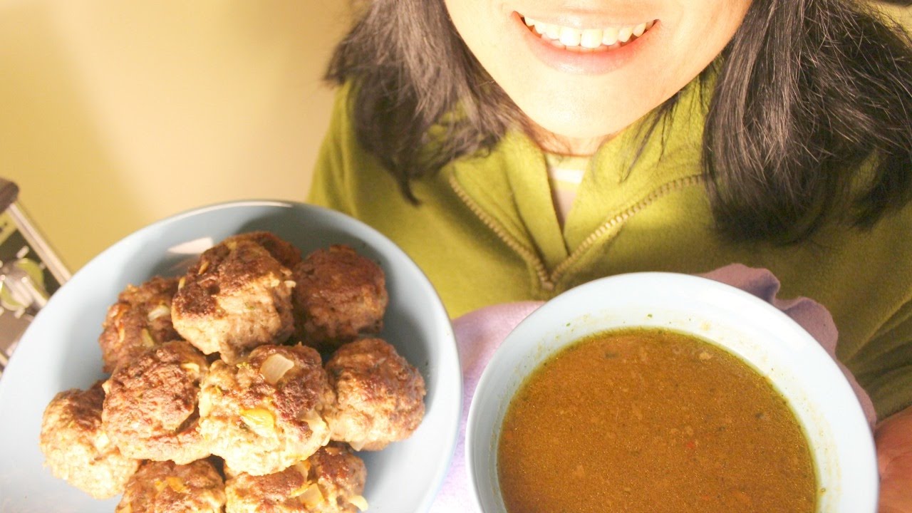 ASMR Cooking Big Danish Meatballs Frikadeller & Gravy ScorpioAnnYT