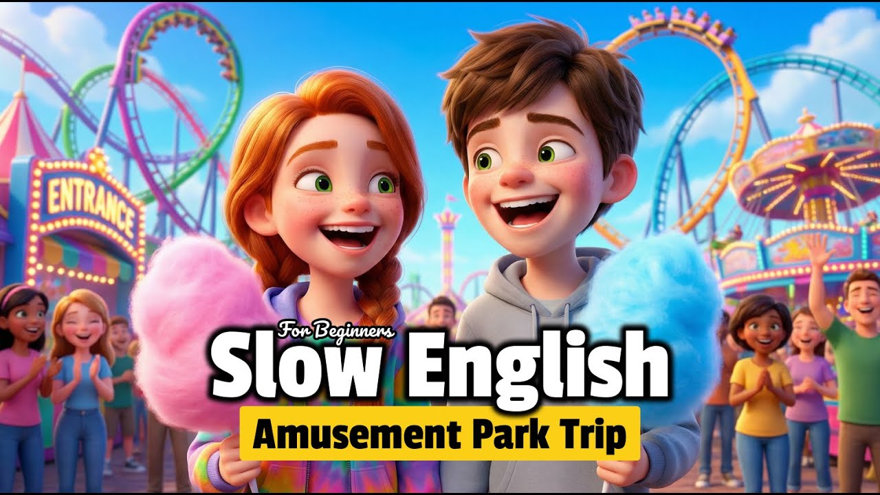 Поездка в парк развлечений 🎡 | Простая английская история для начинающих (уровень A2)