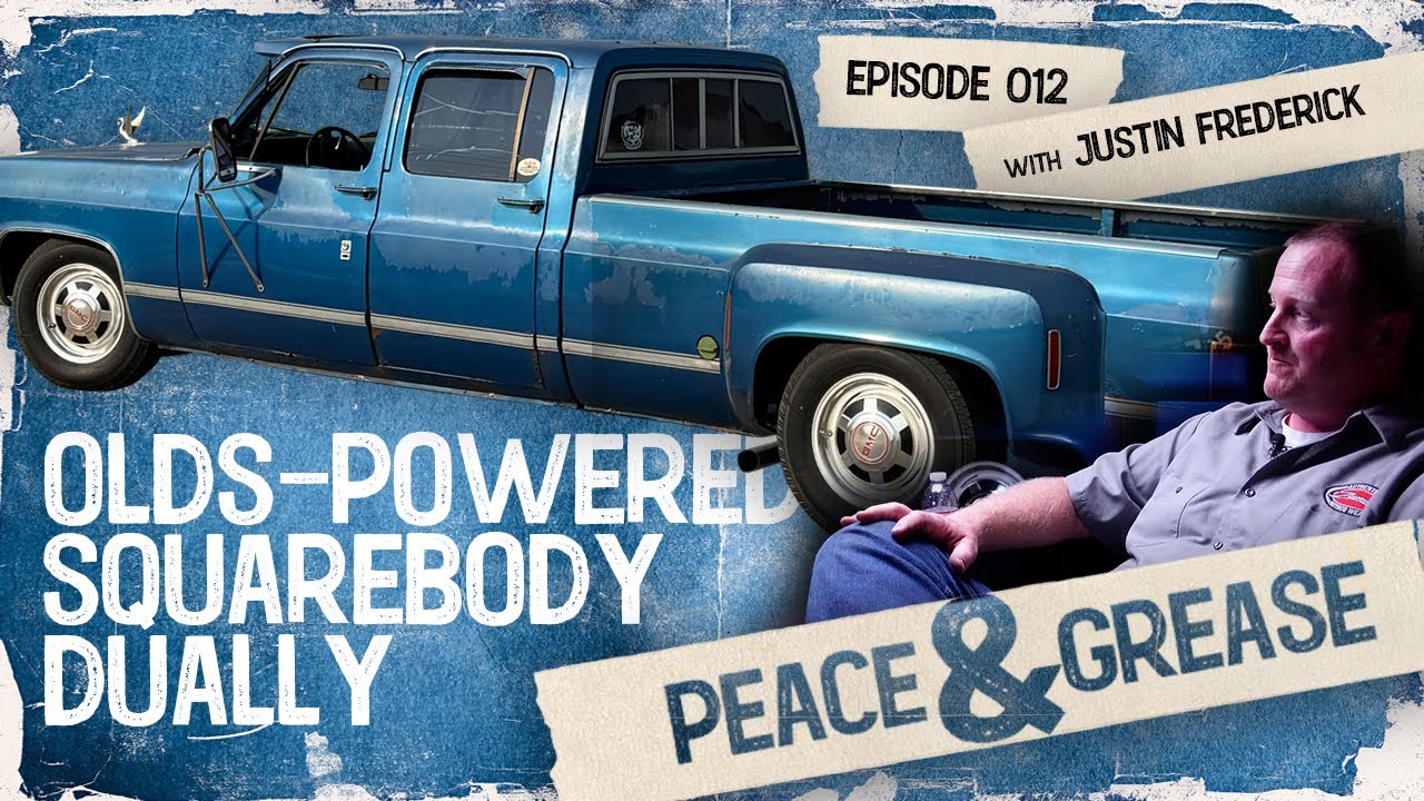 Olds-Powered Squarebody Dually Built at Home! | 455 Rocket Revival | Peace and Grease Podcast