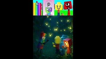 Sprunki-OC Blockie 72 X Alphabet P X Lego X Number Block 1 are playing with Fireflies #sprunki