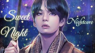 Sweet Night - Nightcore (lyrics video)- BTS V