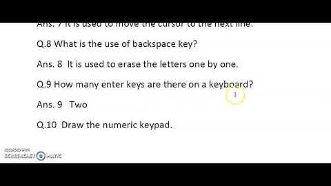 Class 1 ch 5 icon7 Worksheet part 3 (The Keyboard)