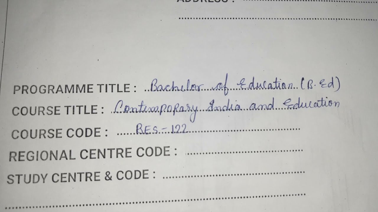 Ignou B.Ed BES-122 solved assignment Jan 2021 @nvn4425