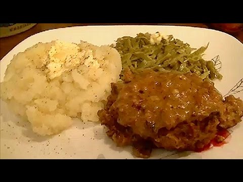 Recipe for Southern Comfort Food - Salisbury Steak with Gravy, Using Ground Round