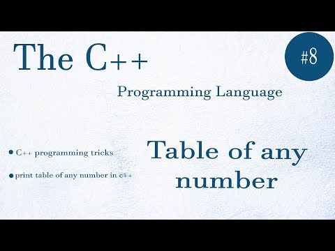 How to print table of any number in c++  visual studio 2013